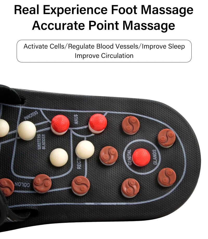Acupressure Foot Massager Plantar Fasciitis Relief Acupoint Reflexology Stimulation Massage Sandals Slippers Shoes
