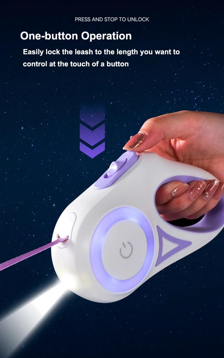 Automatic Retractable Dog Leash LED - FLUAFF