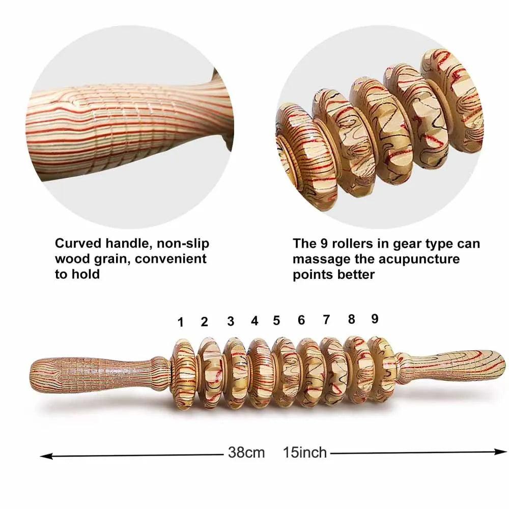Wooden Pain Relief Roller - FLUAFF