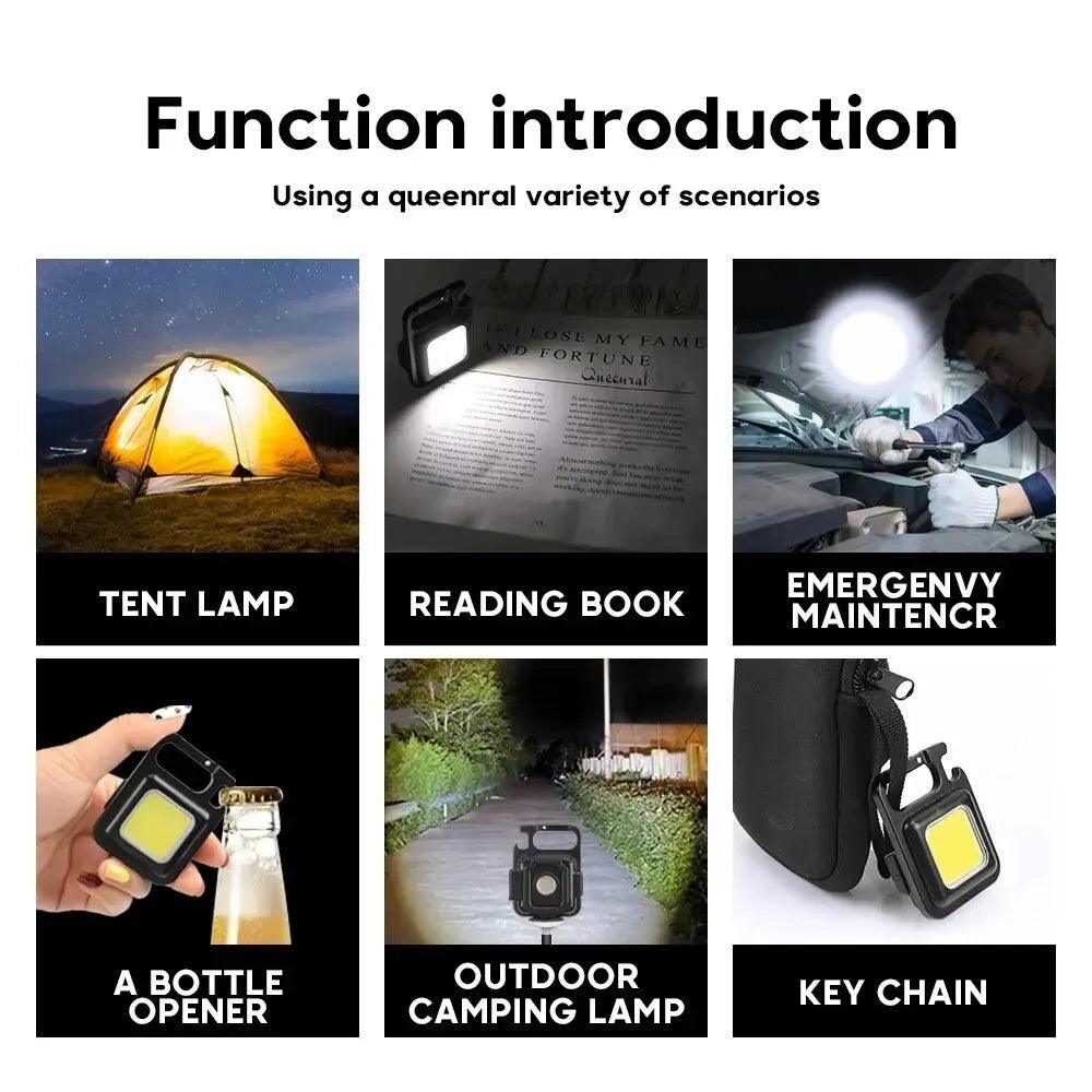 Multifunctional Mini LED Flashlight Keychain - FLUAFF