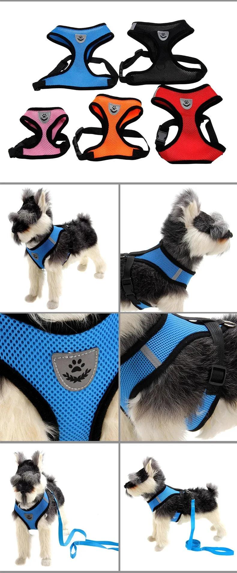 Adjustable Mesh Dog Harness - FLUAFF