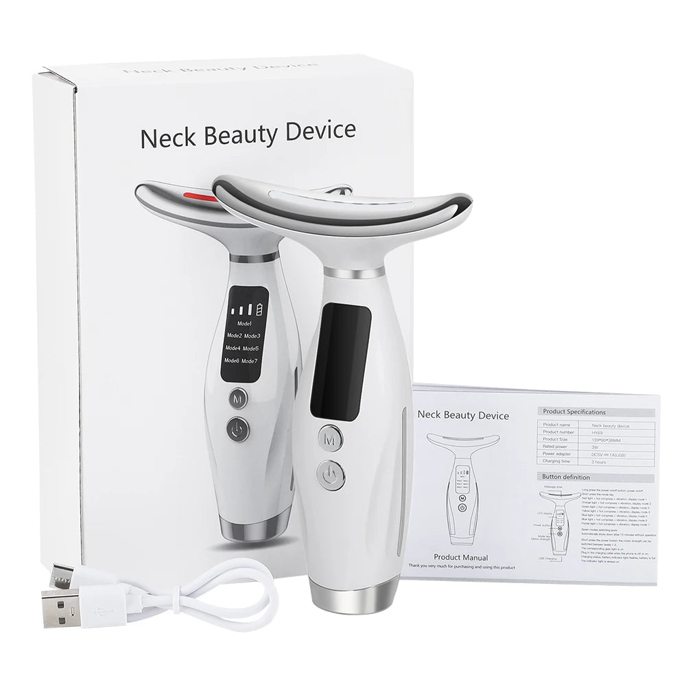 Facial Lift 7 Modes Electric Vibration Massage Skin Tightening LED Beauty Device