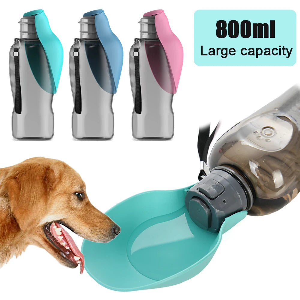 Portable Dog Water Bottle With Food Container Travel 2 in 1 Pet Water Dispenser For Small Large Dogs Cat Labrodor Drinking Bowls