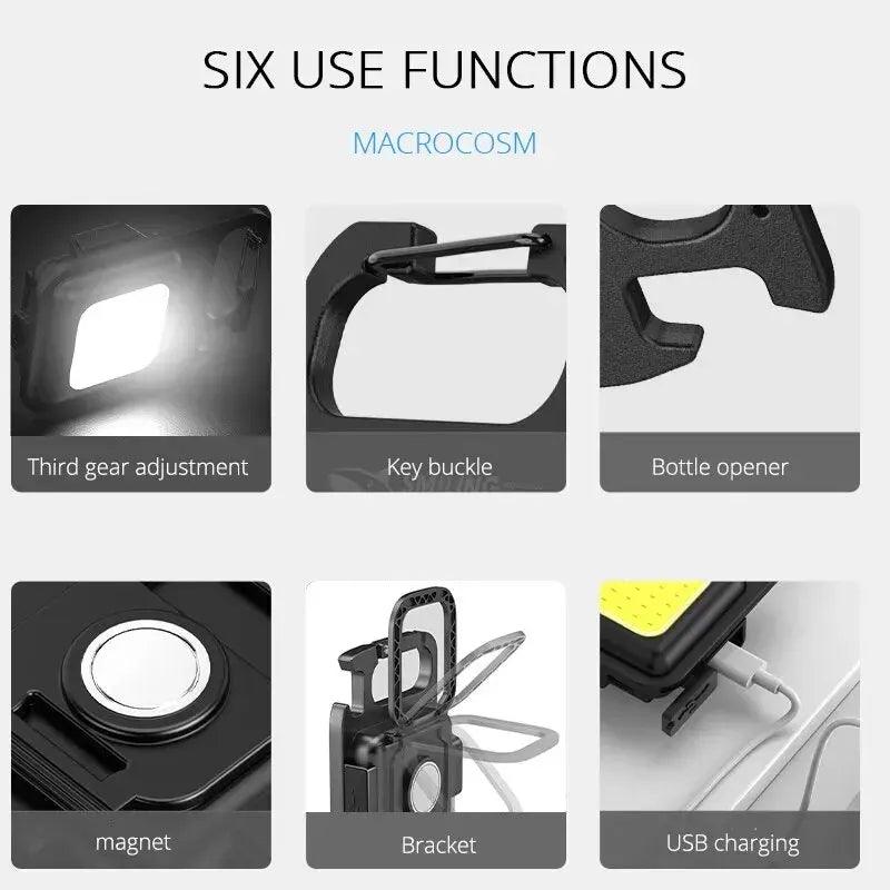 Multifunctional Mini LED Flashlight Keychain - FLUAFF