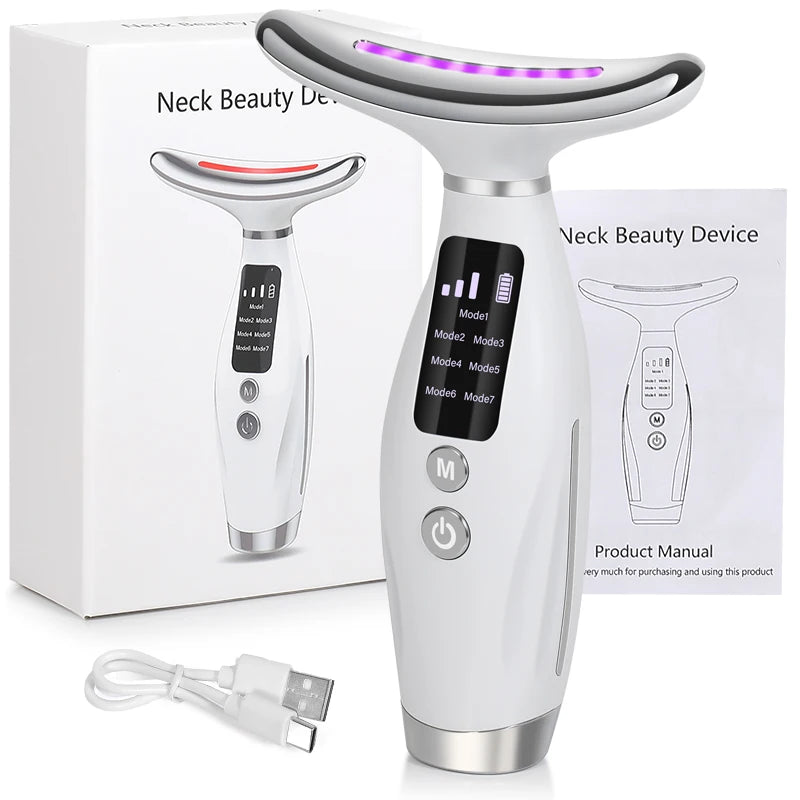Facial Lift 7 Modes Electric Vibration Massage Skin Tightening LED Beauty Device