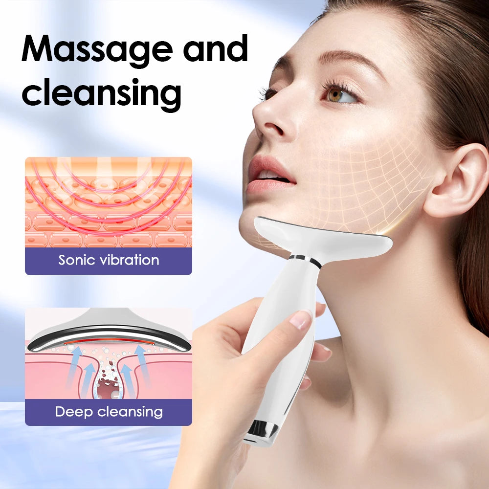 Facial Lift 7 Modes Electric Vibration Massage Skin Tightening LED Beauty Device