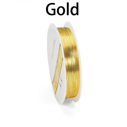 1Roll Gold Color Copper Wire 0.2/0.3/0.4/0.5/0.6/0.7/0.8/1.0mm Beading Cord DIY for Jewellery Making