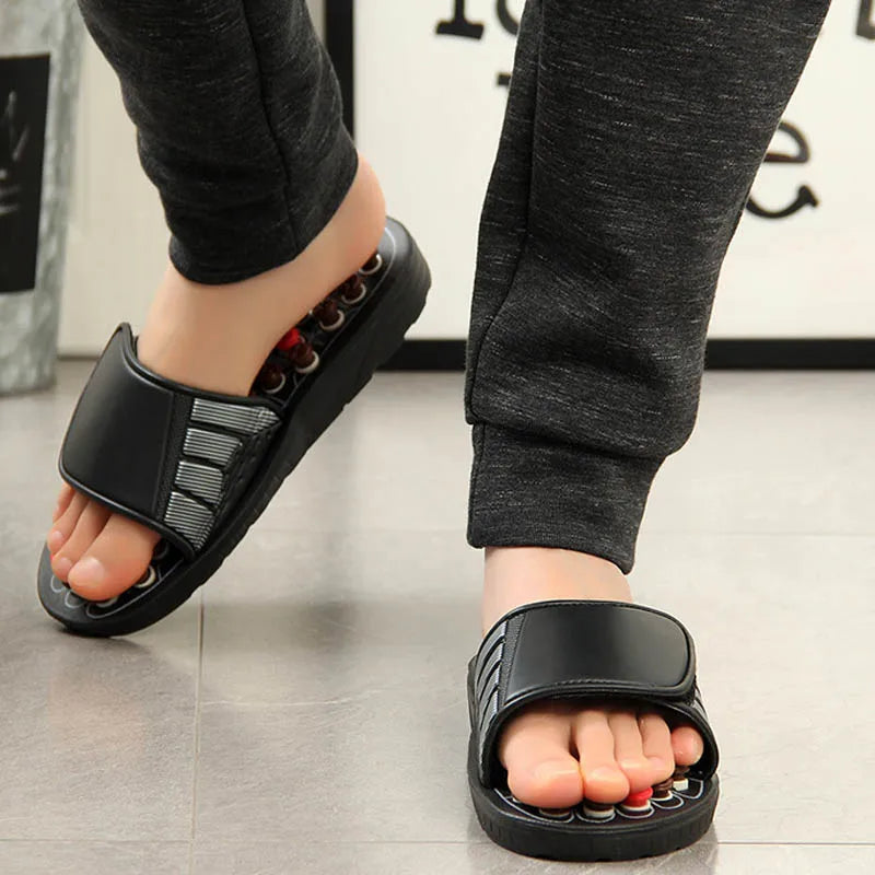 Acupressure Foot Massager Plantar Fasciitis Relief Acupoint Reflexology Stimulation Massage Sandals Slippers Shoes