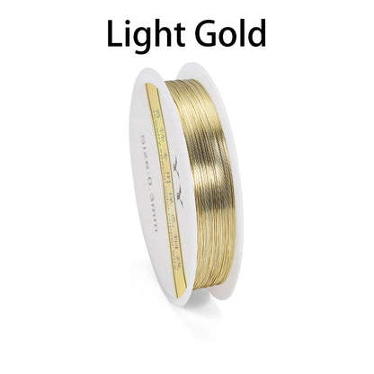 1Roll Gold Color Copper Wire 0.2/0.3/0.4/0.5/0.6/0.7/0.8/1.0mm Beading Cord DIY for Jewellery Making