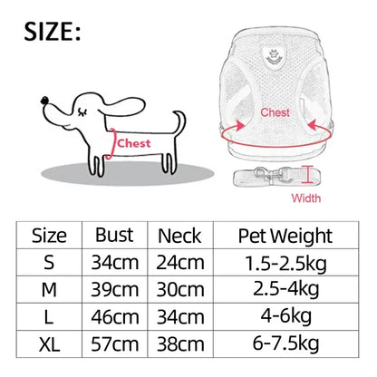 Adjustable Mesh Dog Harness