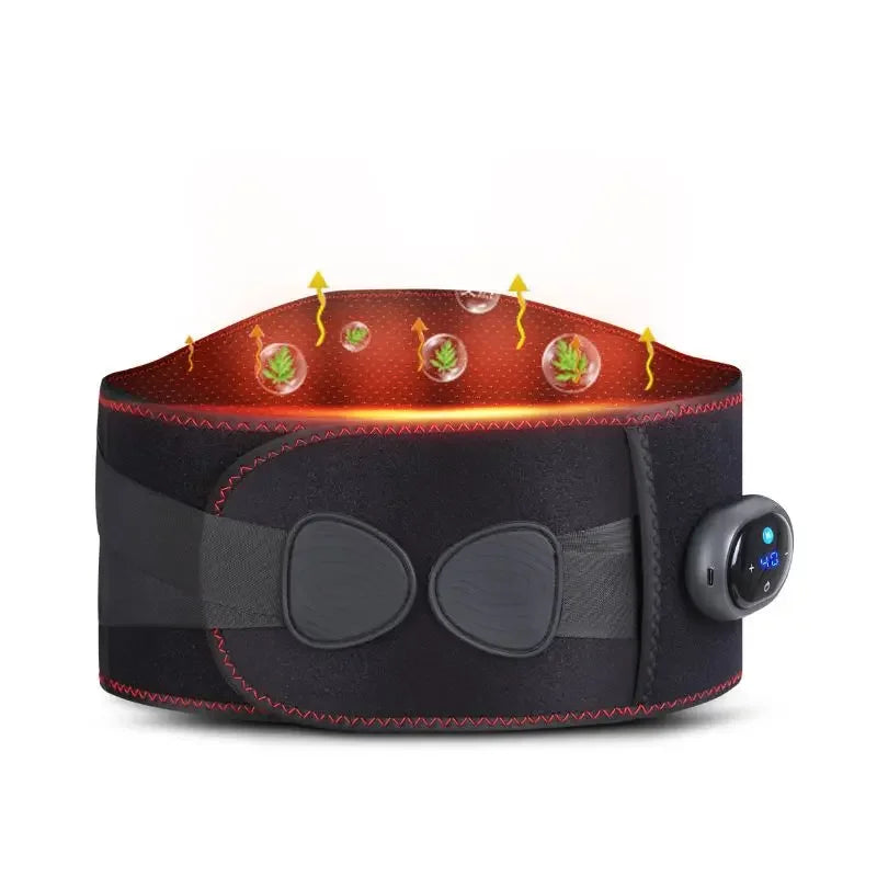 Electric Heating Waist Massager, Portable Graphene Lumbar Heating Belt, Multi-gear Adjustment TYPE-C Heat Massage Waist Brace