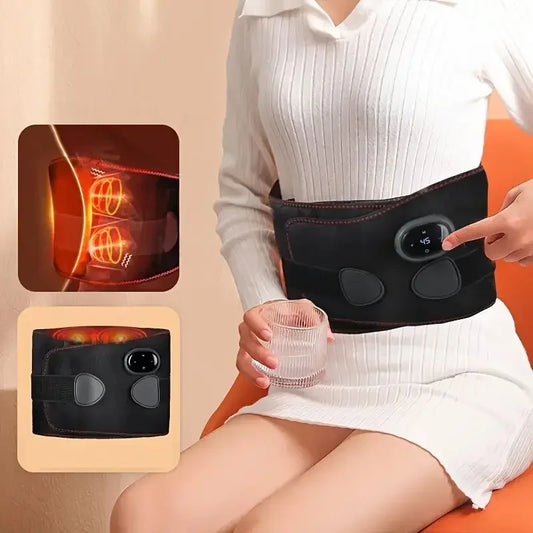 Electric Heating Waist Massager, Portable Graphene Lumbar Heating Belt, Multi-gear Adjustment TYPE-C Heat Massage Waist Brace