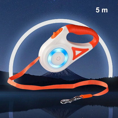 Automatic Retractable Dog Leash LED